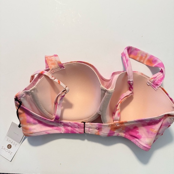 Shade & Shore Pink and Orange Tie-Dye Bikini Top - Picture 7 of 7